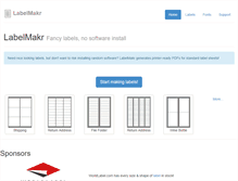 Tablet Screenshot of labelmakr.com